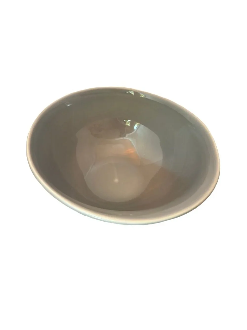 Williams Sonoma Gray Oval Ceramic Batter Bowl Pouring Spout Stoneware Prep